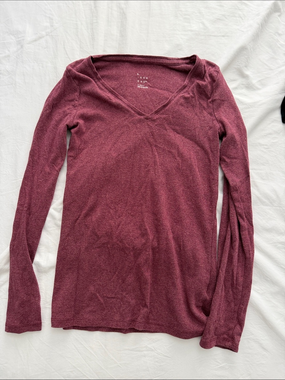 a new day grey V-Neck Long Sleeve Tee